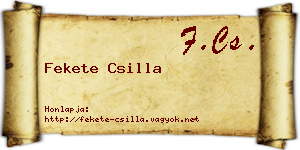 Fekete Csilla névjegykártya