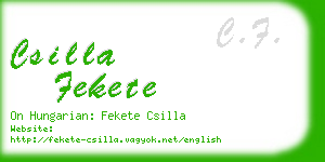 csilla fekete business card